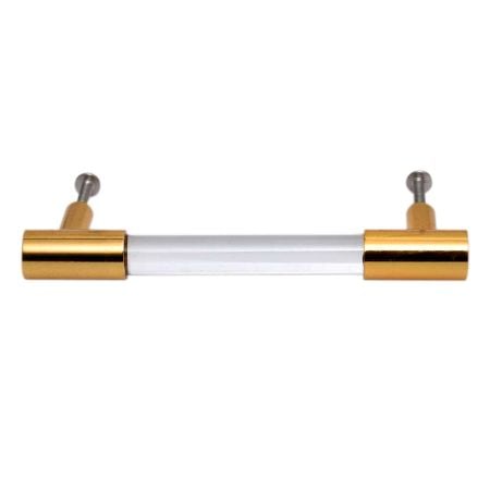 Clear Golden Small Cylinder Glass Door Handles